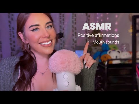 ✨ ASMR 💕Positive affirmations with clicky mouth sounds 👄 for ultimate tingles 🫠 #asmr