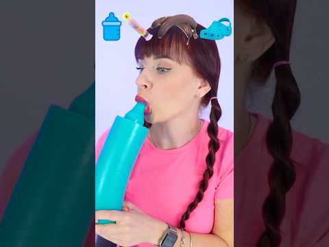 ASMR Giant Gummy Bottle, Gummy Eyeballs Banana #mukbang