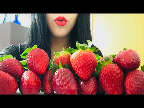 ASMR COMIENDO FRESAS CARAMELIZADAS🍓🍓