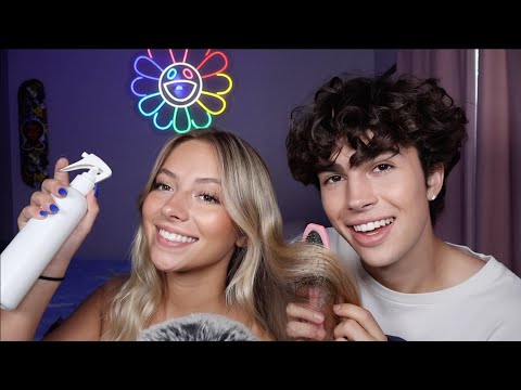 ASMR- Hairy Play ft.My Sister! (Brushing, Rambling, Scratching)💙