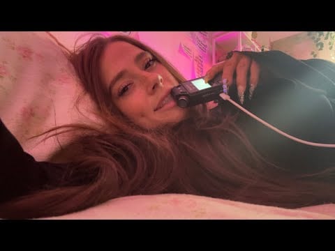 ASMR tascam mouth sounds & chit chat in bed let’s chill out for a while 🫶🏼