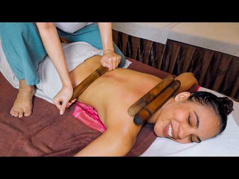 ASMR: Vietnamese Bamboo Wood Massage with Hot Herbal Balls | Hair Pulling & Cracking | $20 (50 Min)