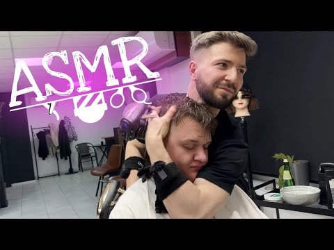 Head Massage with My BICEP?! 💪 Hair Wash & Scalp Massage Like Never Before