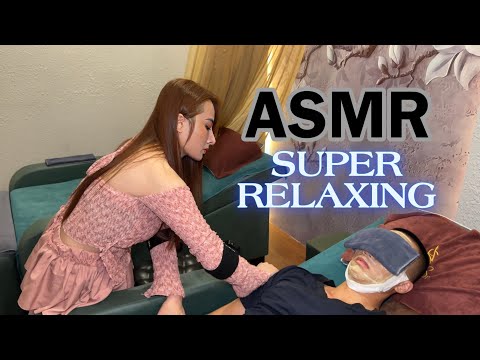 神仙颜值天使来帮我按摩洗头 | I’m impressed by her strong massage 🔥 | Amun barbershop 💈