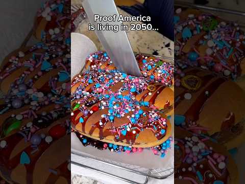 Proof America is living in 2050… #food #eating #mukbang #dessert #sandwich