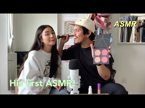 ASMR ⟡ husband does my makeup!
