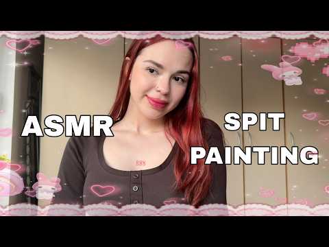 asmr spit painting (wet and not)