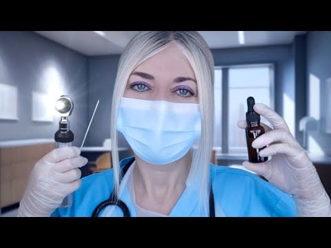 ASMR Ear Exam, Deep Ear Cleaning & Medical Exam - Otoscope, Fizzy Drops, Picking, Gloves, Typing
