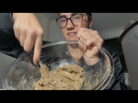 ASMR cozinhando cookies👩‍🍳🍪 