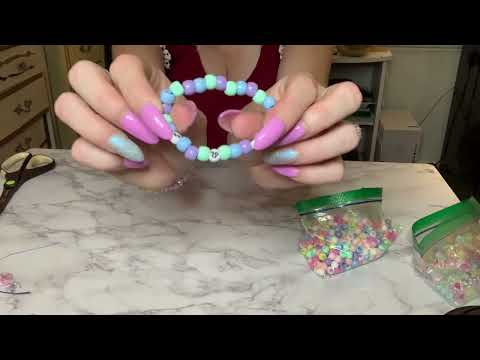 ASMR Making Beaded Bracelets (collab w @cinnamina)