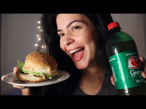 ASMR COMENDO HAMBURGUER