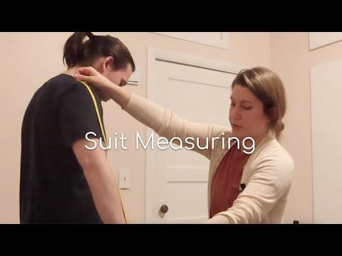 Suit Measuring With Shirt Tailoring - Real Person ASMR