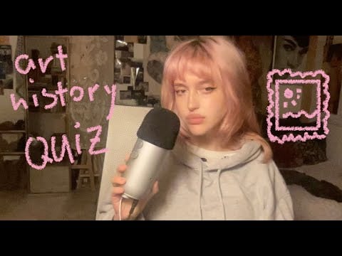 ASMR ENG💤  sleepy girl takes an art history quiz📚🖼️