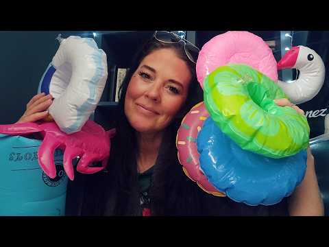 ASMR- (RP) Blowing Up Floaties For The Office Pool Party 🏖🍹*W/Bonus Deflating*