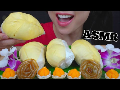 ASMR DURIAN + MANGO FRUIT LEATHER + THAI DESSERT (EATING SOUNDS) NO TALKING | SAS-ASMR