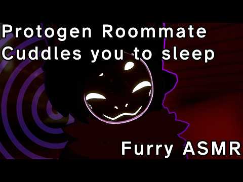 [Furry ASMR] Protogen Roommate Cuddles you (Friends to more, soft speaking, humming, kisses, m4a)