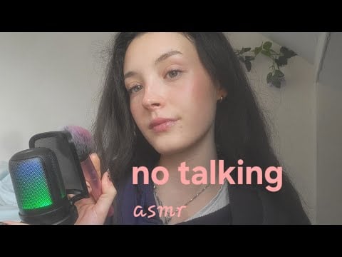 Silent ASMR ( mic brushing, bottle noises)