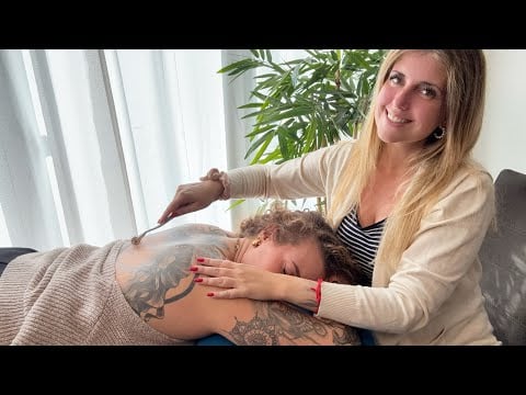 ASMR Back Exam & Massage (Real Person deutsch) | Entspannende Rückenmassage und sanfte Untersuchung 