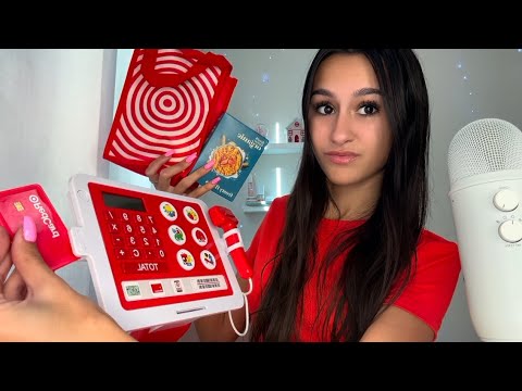 ASMR| Rude target cashier scans you and others groceries.. 🙄