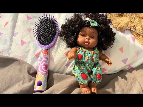 ASMR Hair Play Hair Brushing On Doll NO TALKING