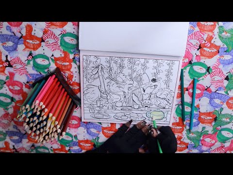 Christmas Dinner ASMR Coloring Sounds : Color Pencils