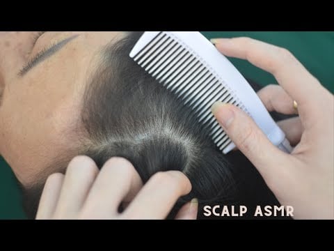 ASMR Tingly Head Scratch And Hair Parting Sounds With Breathing Noise For Anxiety Relief