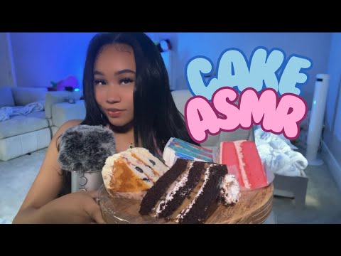 ASMR Eating Cake Slices 🍰( TINGLY Trigger Words)