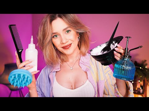 🤤 АСМР Усыпляющий МАССАЖ ГОЛОВЫ и СПА УХОД ЗА ВОЛОСАМИ 💕 asmr hair spa scalp massage