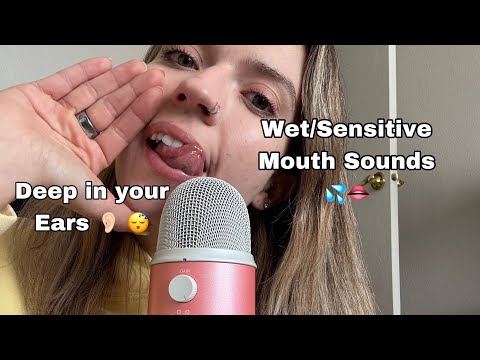 ASMR| Compilation of SENSITIVE Fast Tongue Tapping, with Mouth Sounds Deep in your Ears