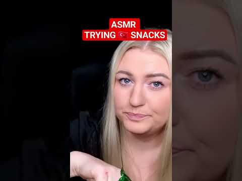 🇹🇷ASMR TRYING TURKISH SNACKS🇹🇷 #shorts #asmr #asmreating