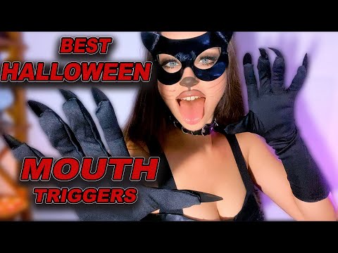 HALLOWEEN ASMR COMPILATION: SPIT PAINT, PERSONAL ATTENTION, MIC & MOUTH TRIGGERS