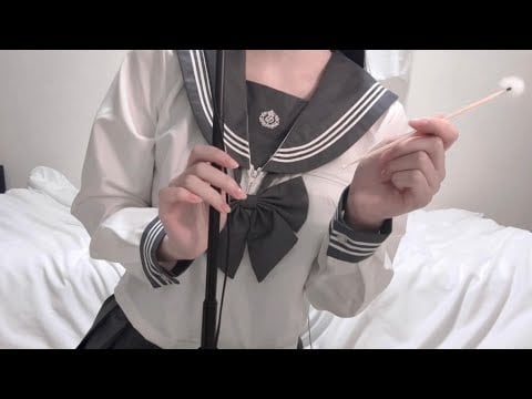 【ASMR】花粉症で痒い耳を掃除してもらうロールプレイ🤧【竹の耳かき/梵天/制服/耳ふー/カリカリオノマトペ/Ear Cleaning  】