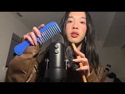 ASMR brushing the mic 🎤 (mic brushing + scratching sounds)