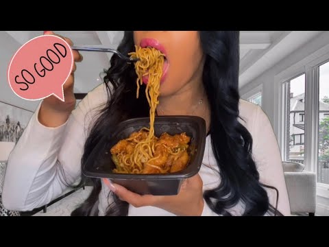 ASMR| EAT CHINESE FOOD WITH ME #mukbang