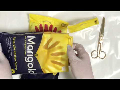 RUBBER  GLOVES 🌼  MARIGOLDS  [[ASMR]]