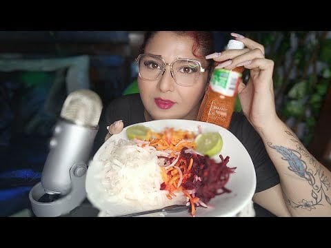 ASMR comiendo zanahoria 🥕 🫜 remolacha y jícama con Tajín 