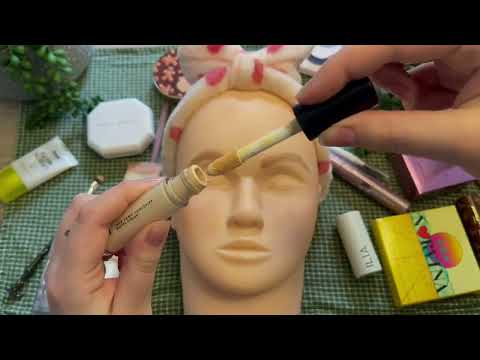*one minute asmr* makeup on mannequin head