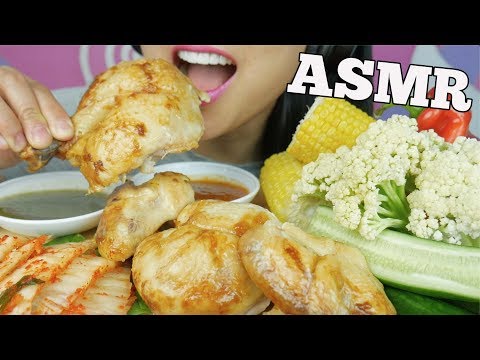 ASMR ROTISSERIE CHICKEN + VEGGIES (EXTREME EATING SOUNDS) | SAS-ASMR