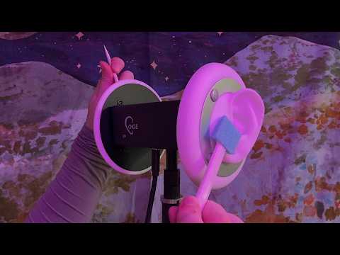 ASMR Cleaning Both Ears At The Same Time | Inside & Out | No Talking, No Gloves