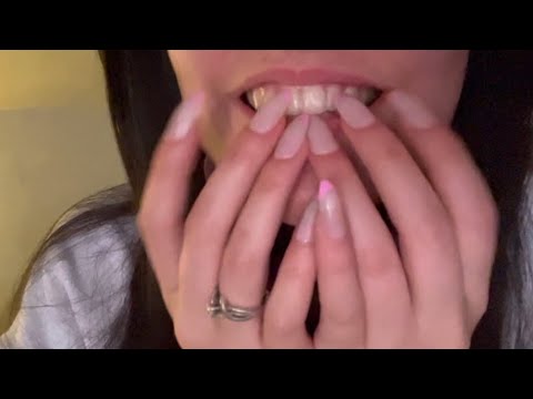 asmr tingly teeth tapping and nail tapping ☾