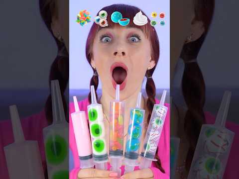 ASMR Emoji Gummy Eyeballs, Balls, Jelly Candy #mukbang