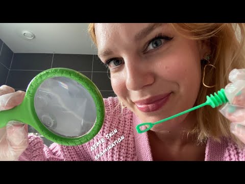 [ASMR] Skin examination/Testing for allergies  (Gloves,magnifying glass, light)