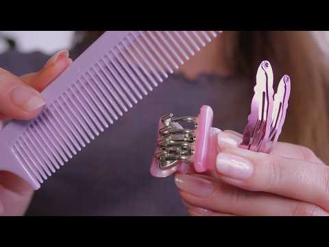 ASMR Playing With Your Hair 🌟 Relaxing brushing and hair clips (layered sounds, no talking)