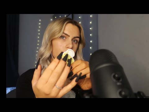 ASMR Sticker tapping (long nails)