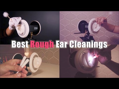 ASMR. Best Rough Ear Cleanings👂🏻4 Layered Sounds (No Talking)