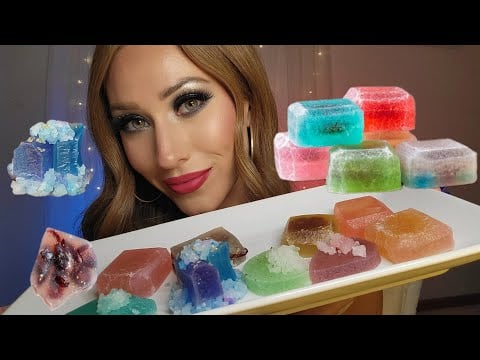 ASMR | Edible Crystal Candy *Crystallicious* 2024 ULTRA CRUNCHY ❤️🎆💙 (mukbang, eating sounds)