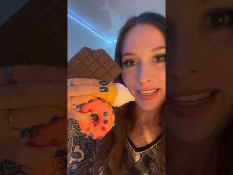 So… which one ? 🍫🍦🍩 #asmr #eatingsounds #mouthsounds #chocolate #icecream #donut #asmrtriggers