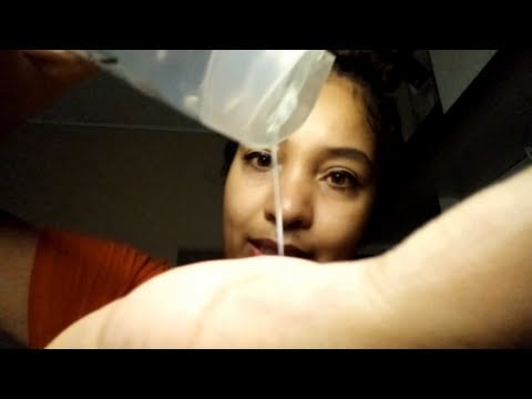 ASMR Tratamento de queratina no seu cabelo: aplicação mecha por mecha com queratina líquida spray