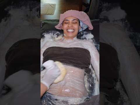 ASMR: Luxury Full Body Scrub and Hot Stone Oil Massage #shorts