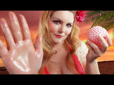 ASMR Spa Roleplay: Öl Massage am Strand mit Meeresrauschen  🌊(Deutsch)